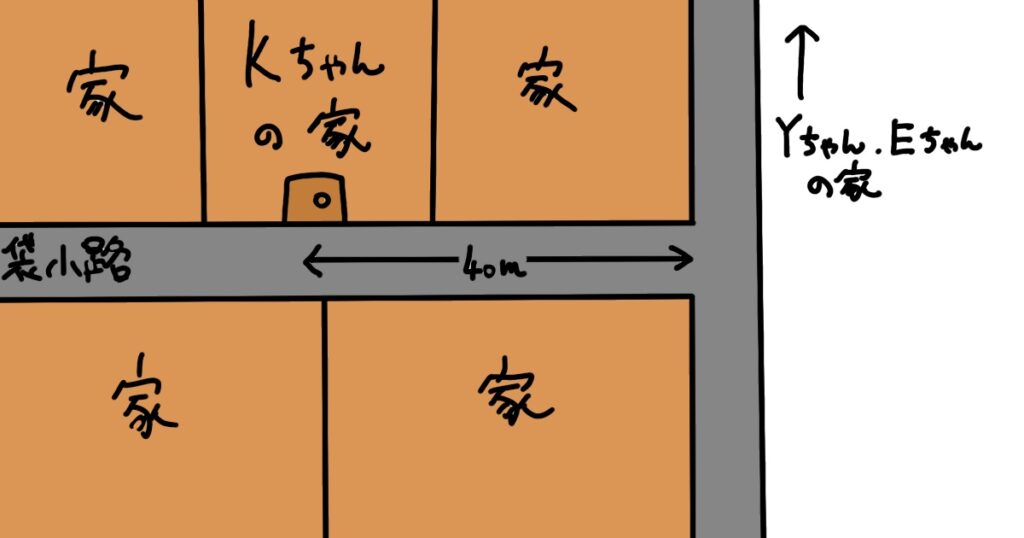 Kちゃん宅付近図
